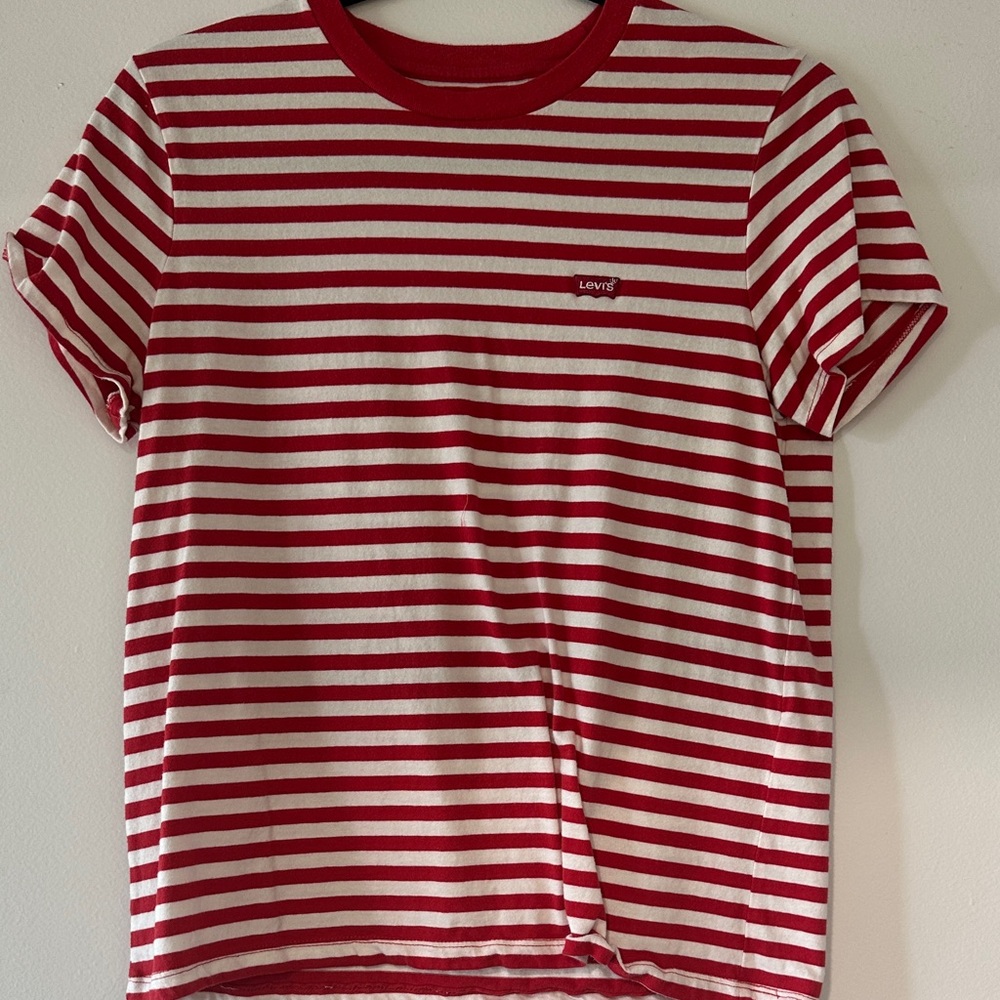 Levi's Bold Red and White Striped Tee